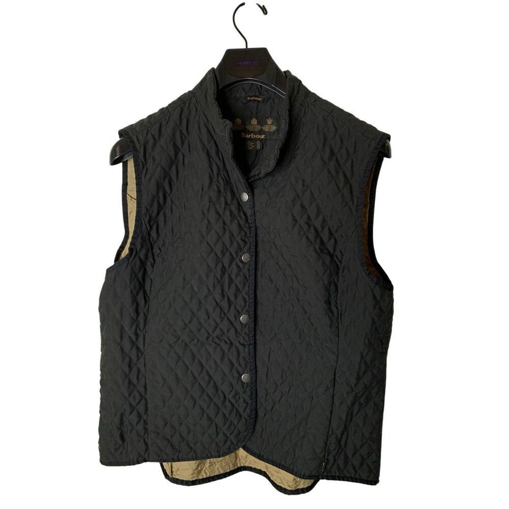Barbour Lightweight Quilt Gilet Vest black women's size 14